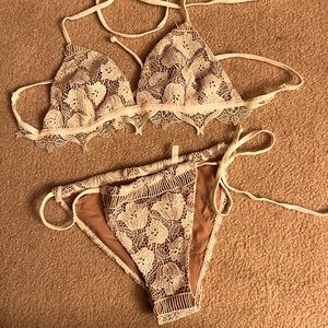 For Love and Lemons swim lace bikini